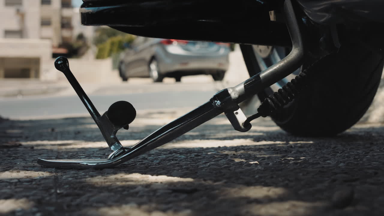 Primo piano di una motocicletta Harley Davidson