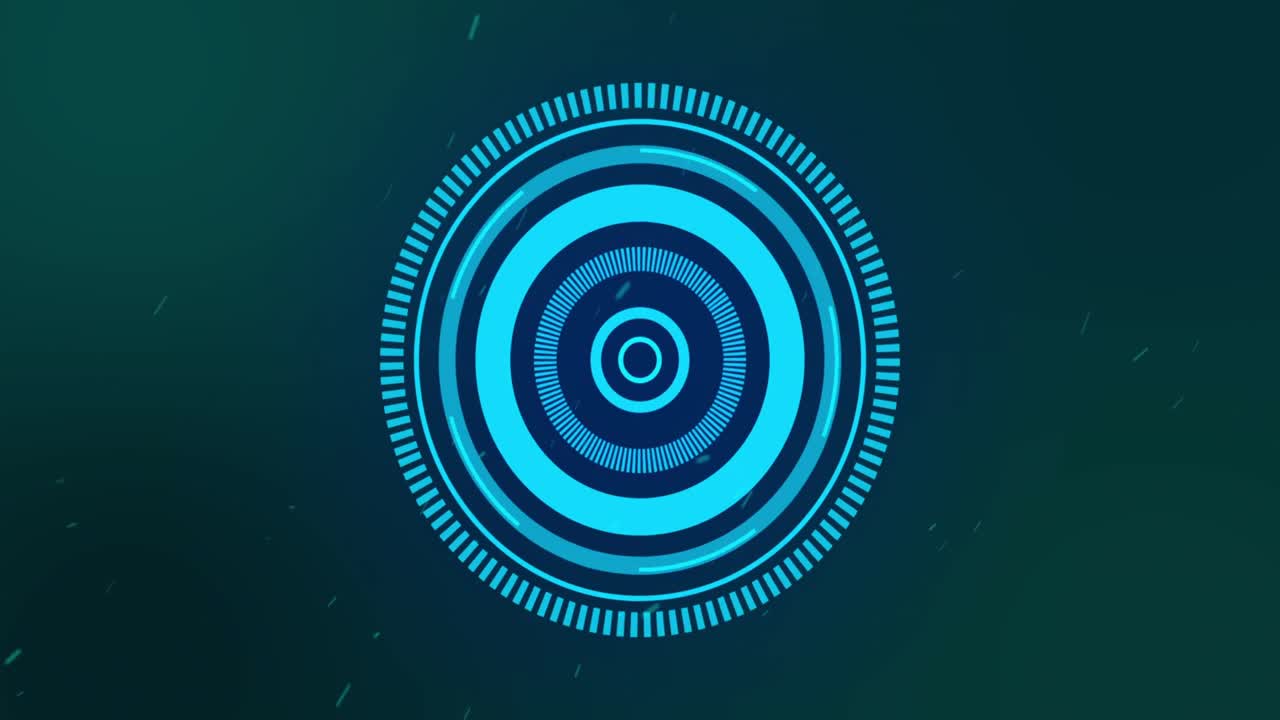 녹색 점으로 네이비 배경에 프로세싱 서클의 애니메이션