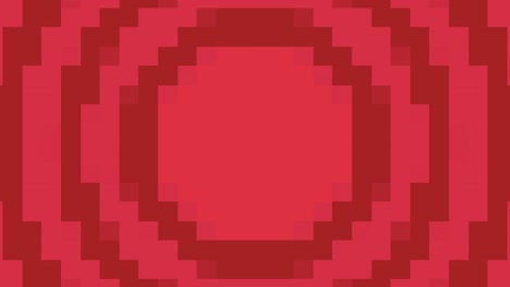 patrón de círculos y píxeles rojos degradados