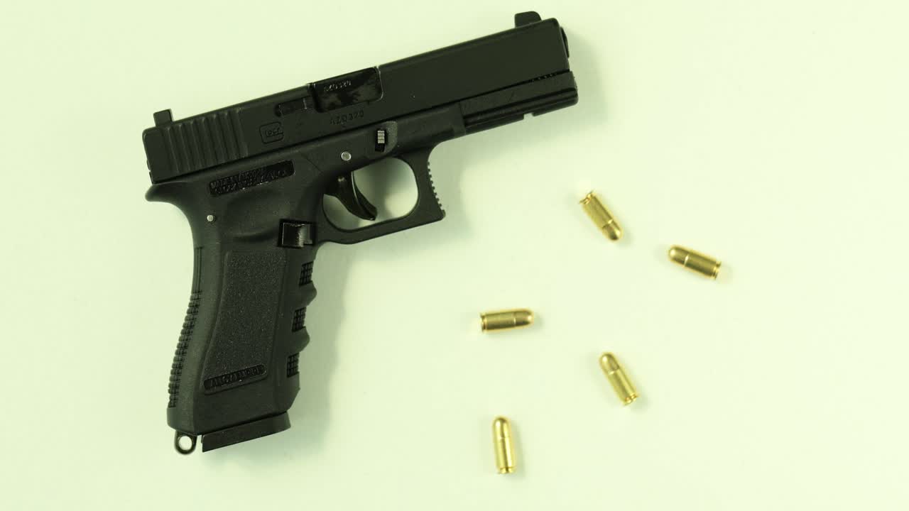 Glock pistol with bullets