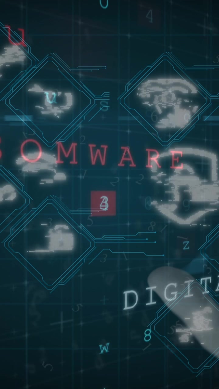 Animation of data processing over hand