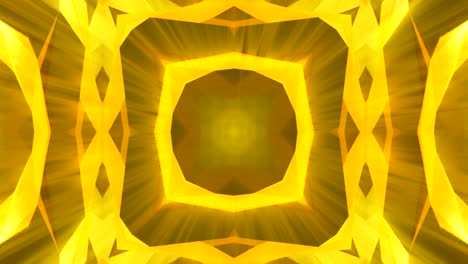 kaleidoscopio patrón de joyería de oro de fondo. renderizado en 3d