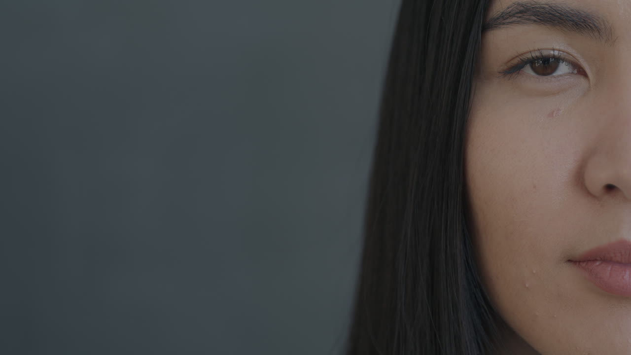 Woman's Half-Face Portrait