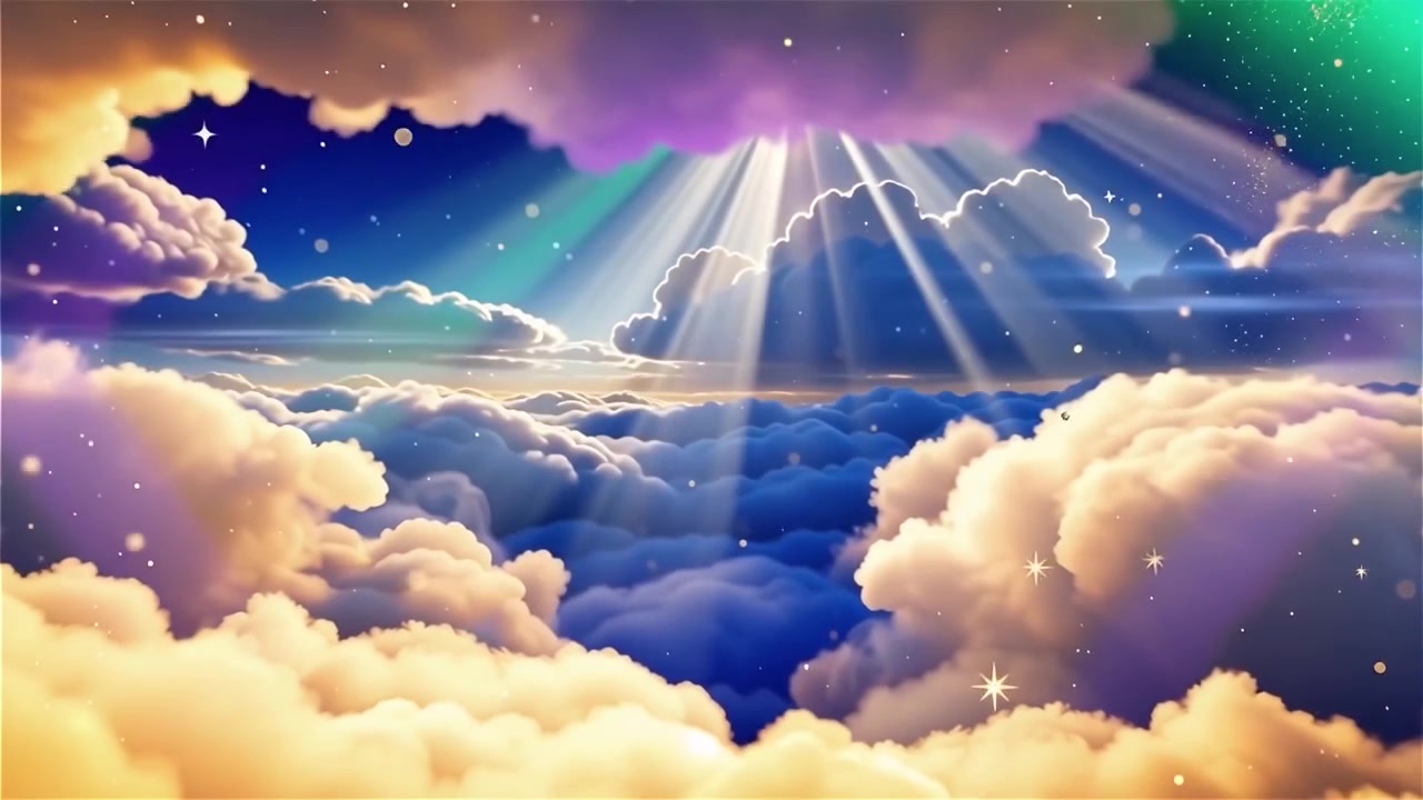 Christian Heavenly Light Worship Background