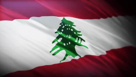 Flag-of-Lebanon,-full-screen-in-4K-high-resolution-Republic-of-Lebanon-flag-4K