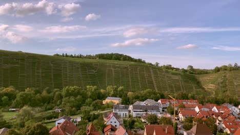 view from the tower at besigheim, a town in southern germany, below the so-called winzerfest