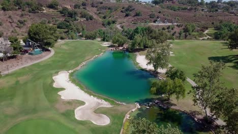 aerial view of orange county golf course, california