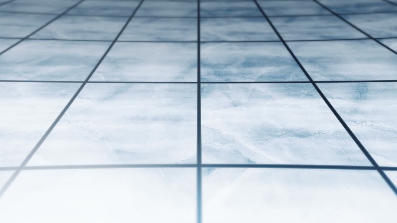 caminar en el suelo de mármol con espacio de copia. correr y caminar dar pasos. cerrar el pie del corredor. concepto de desafío de negocio. animación de bucle.