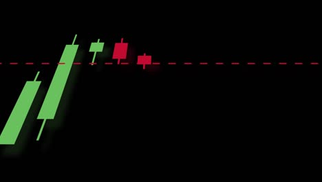 stock market japanese candlestick graph animation. cryptocurrency candlestick graph data. business and finance concept.