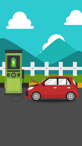 gráfico de movimiento de fondo del coche eléctrico