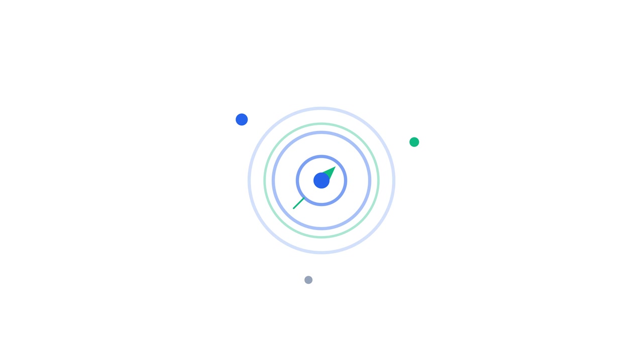 Minimalist Animated Compass Icon Rotating on White Background
