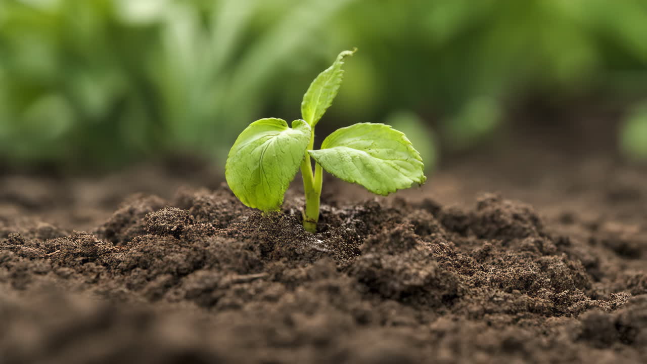 Plant Sprout Growing in Soil