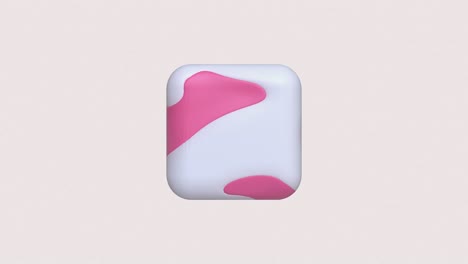 pink white texture geometric shape 3d rendering motion