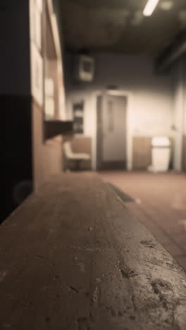 empty waiting room in a police station