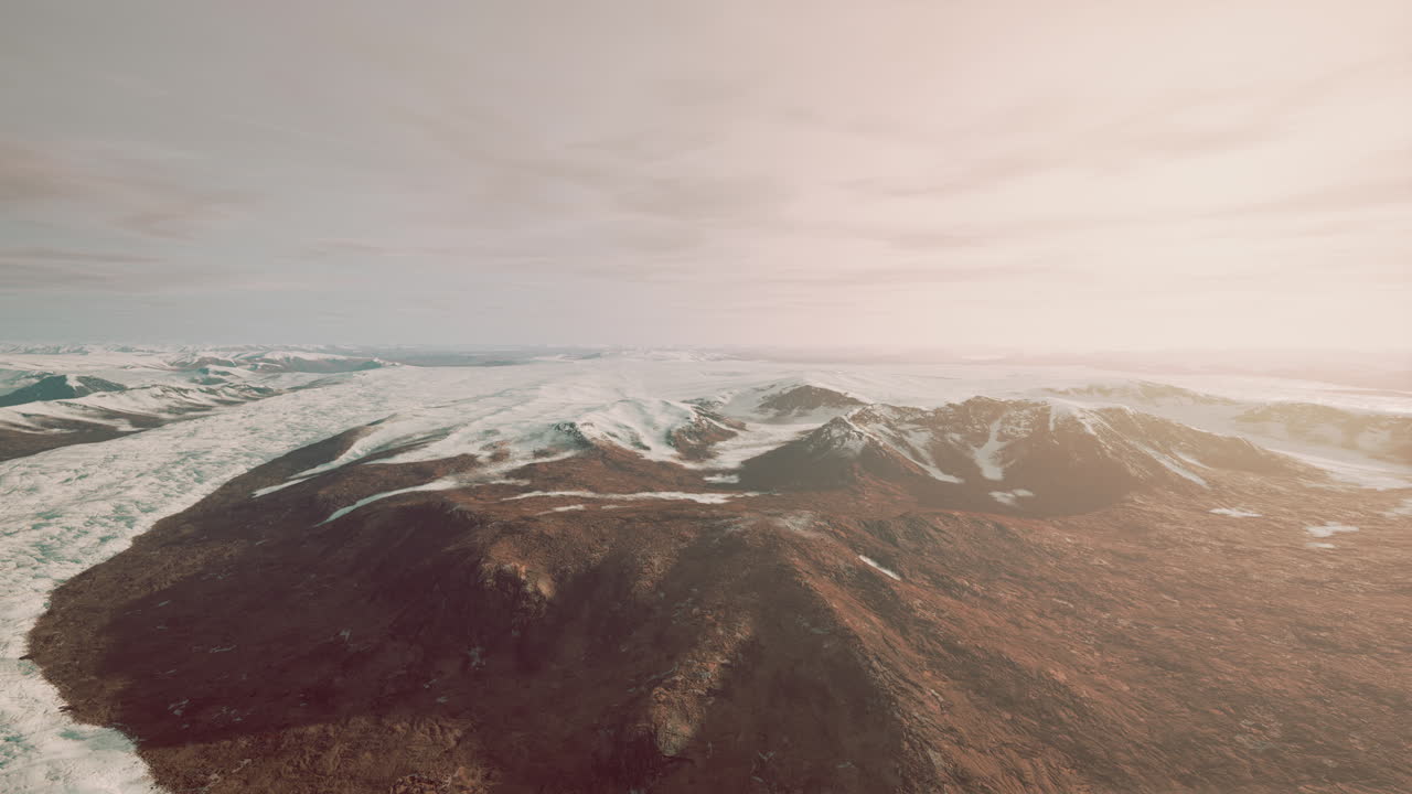 paisaje de montaña nevado