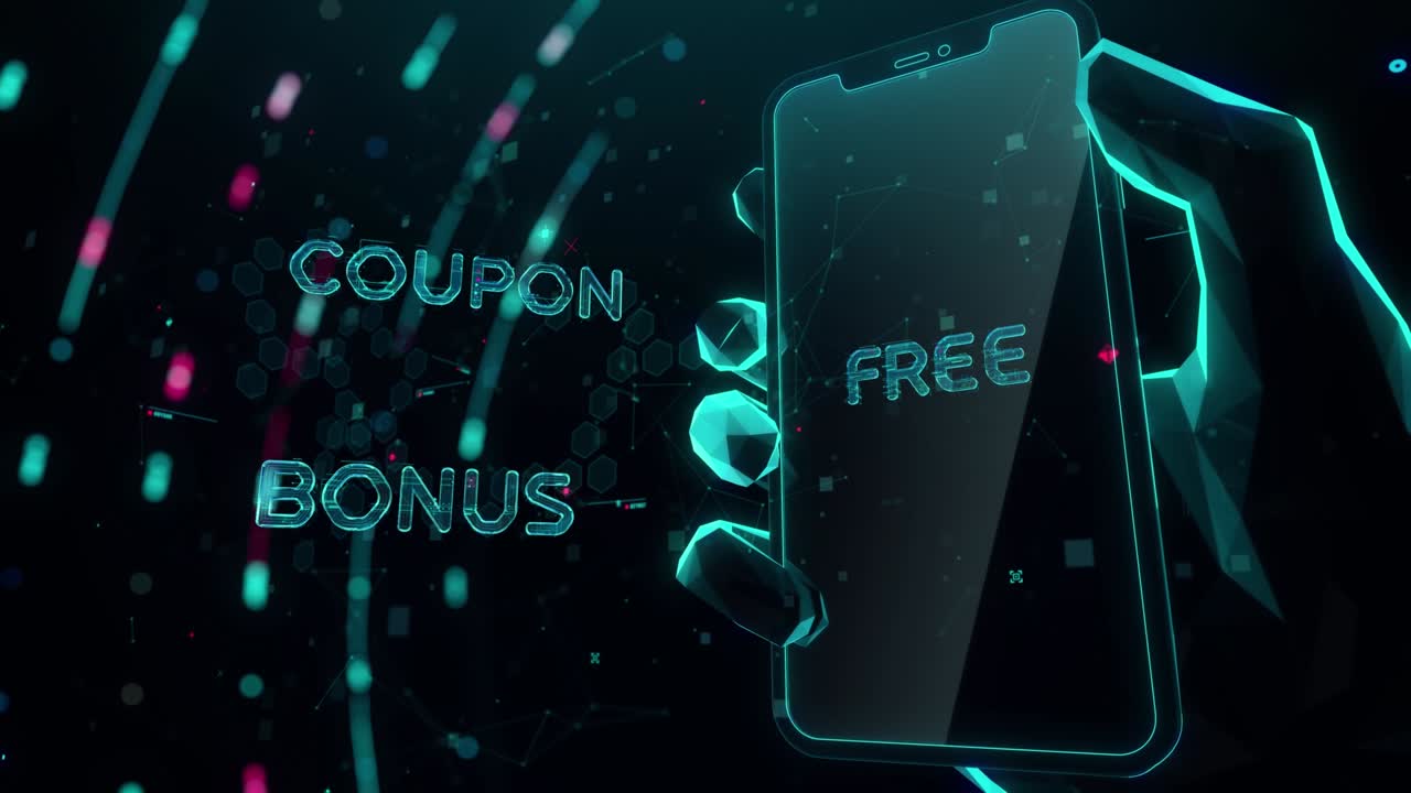 Giveaway with digital technology hitech concept