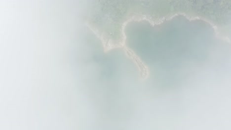 white clouds covered on lake danao on the island of leyte in philippines