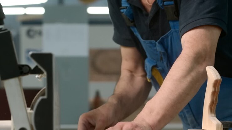 Carpenter using a Table Saw