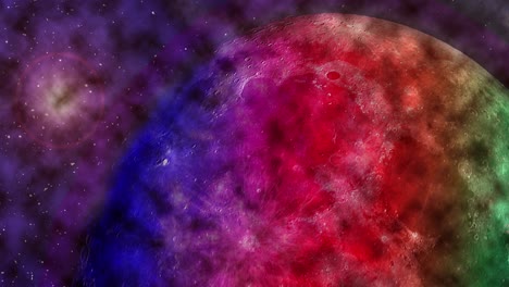 planeta desconocido cósmico que gira en la galaxia