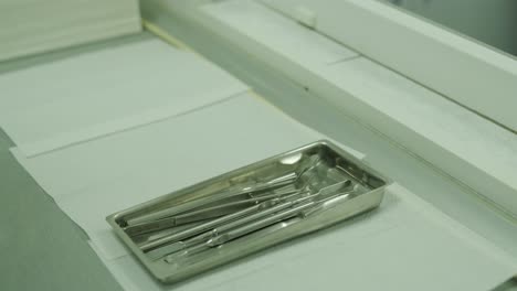 sterilization process of dental instruments in a dental clinic