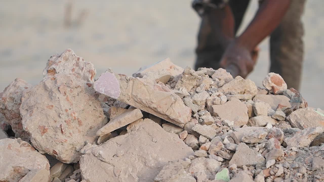 montón de escombros de construcción