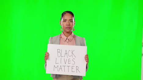 las vidas negras importan, cara de mujer.
