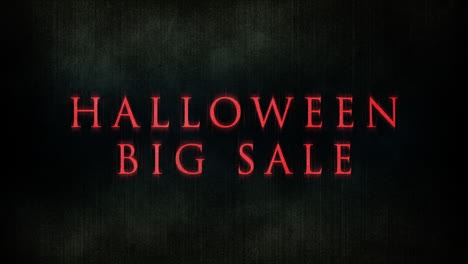 halloween big sale on dark grunge wall