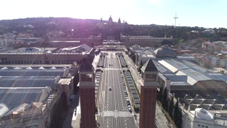 Plaza-Del-Espana-In-Barcelona,-Spain