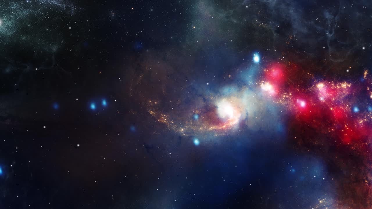 nebulosa en el espacio profundo. animación