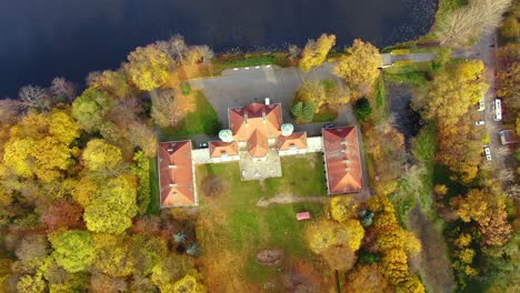 aaerial view on the beautiful palace in sweden