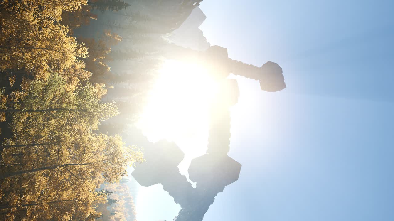 ufo가 숲에 추락했습니다. 수직 형식