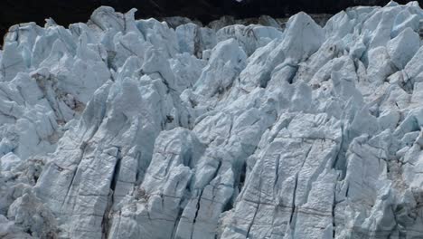 Detail-of-the-Unique-shapes-of-the-Jagged-ice-on-top-of-Margerie-Glacier,-Alaska