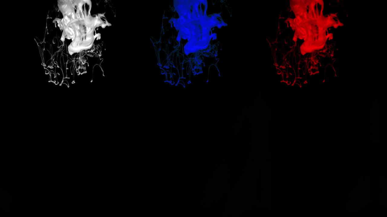 색, 파란색 및 빨간색 usa 페인트 플로우 4k