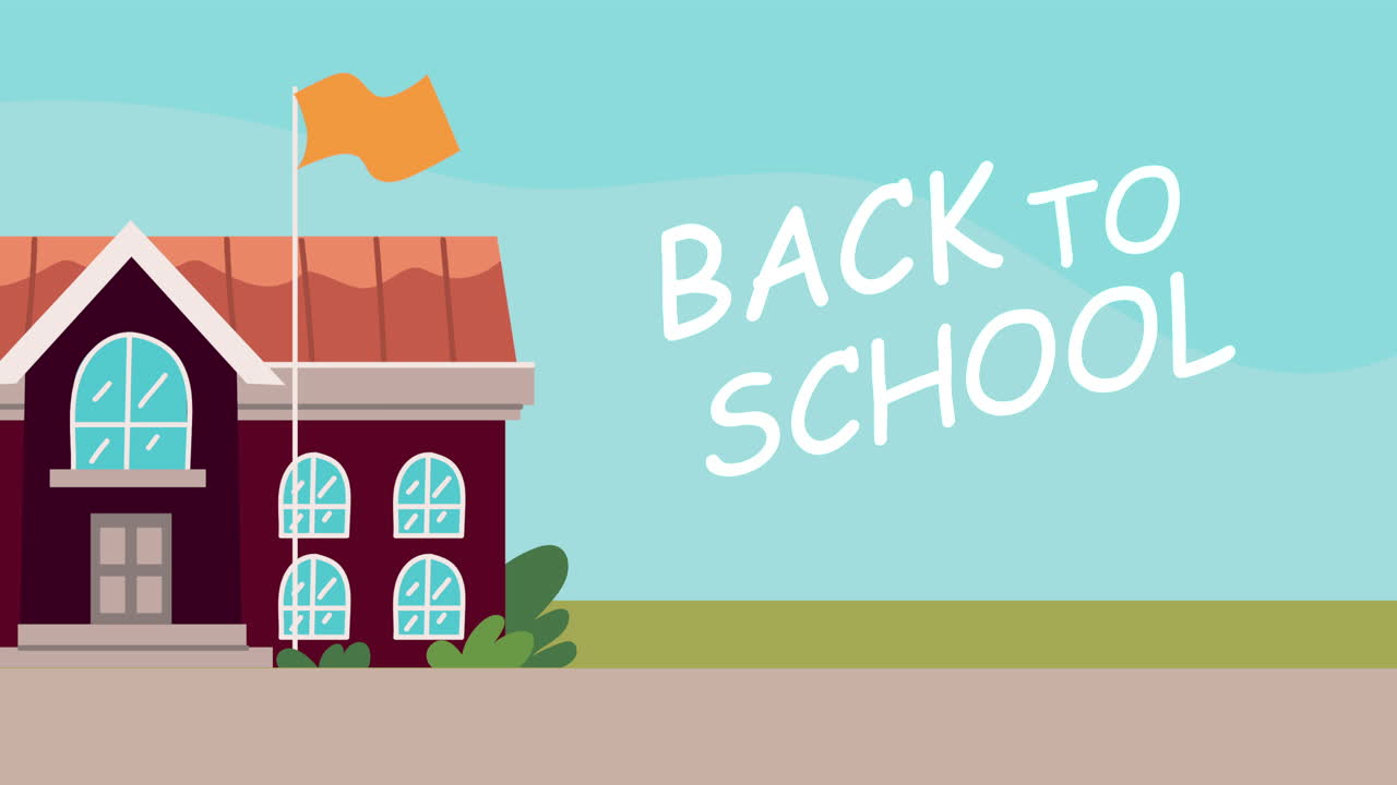 앞면에 학교로 돌아가는 글자