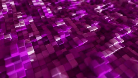 fondo abstracto de piedras cubos coloridos con efecto de desplazamiento aleatorio. bucle sin costuras 3d render