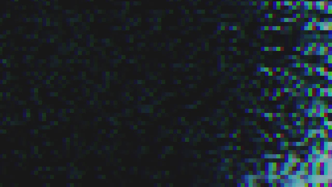 diseño único abstracto animación digital ruido de píxeles error de fallo daño de video