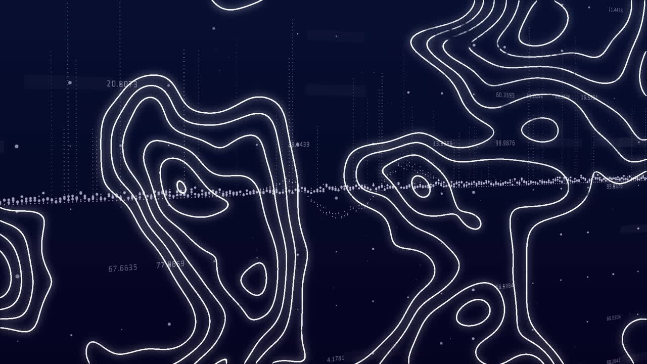 색 지도 선의 애니메이션 및 데이터 처리