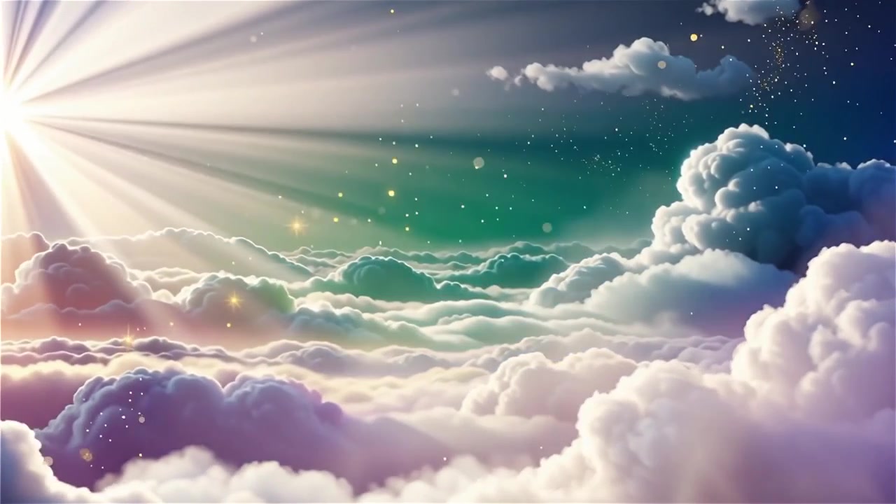 Christian Heavenly Light Worship Background