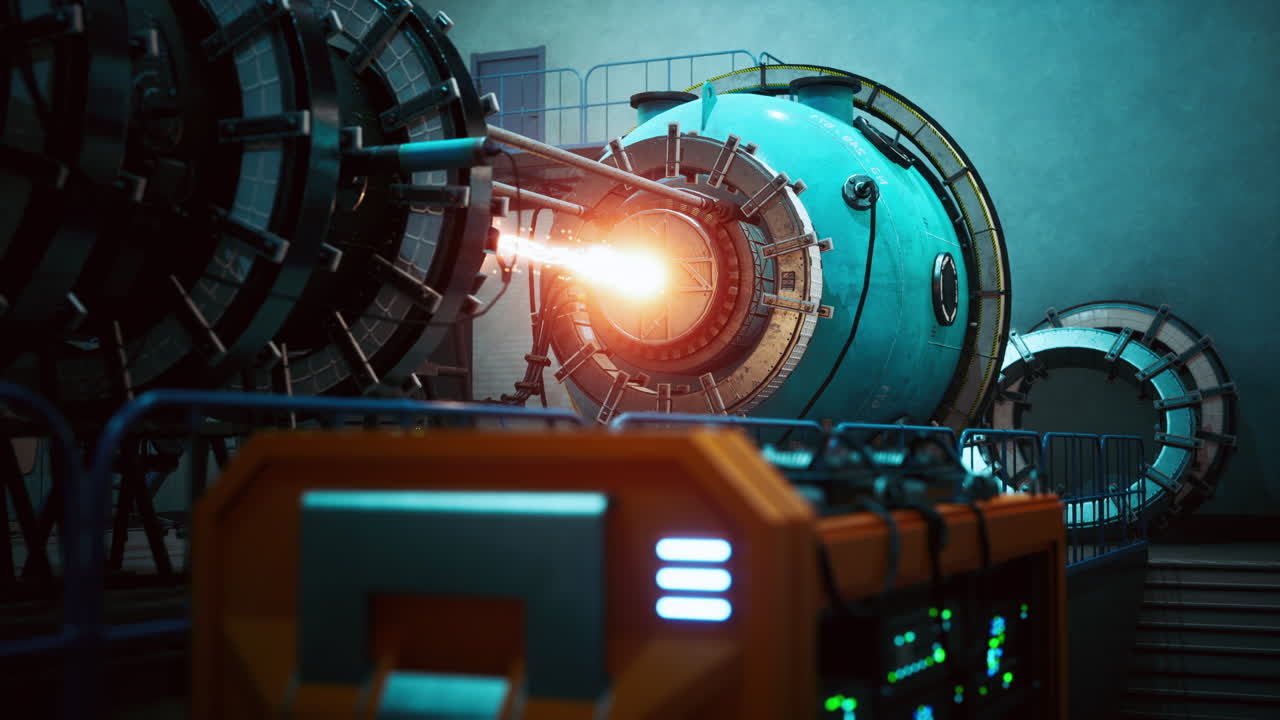 개념적인 하이테크 전력 열핵 또는 핵 원자로