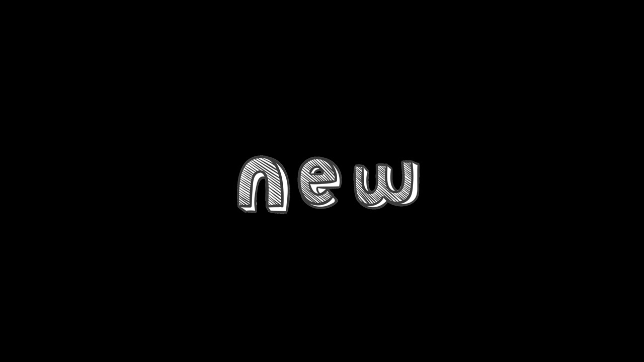 Immagine della parola "Nuovo" con un carattere stilizzato