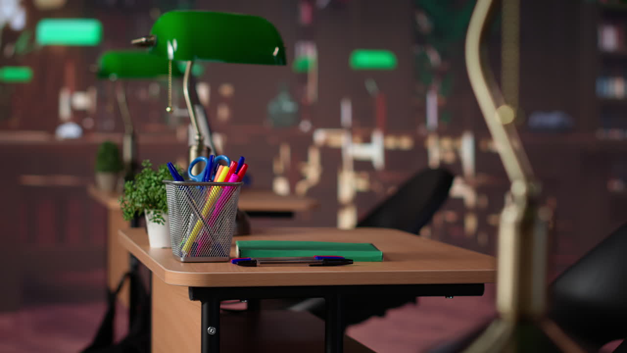 Empty designated space for academic study or reading in the university campus