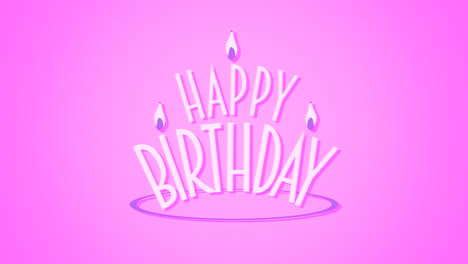 Animated-closeup-Happy-Birthday-text-with-candles-on-pink-holiday-background