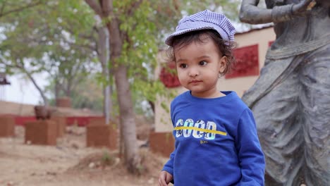 cute indian toddler outdoor portraits at day