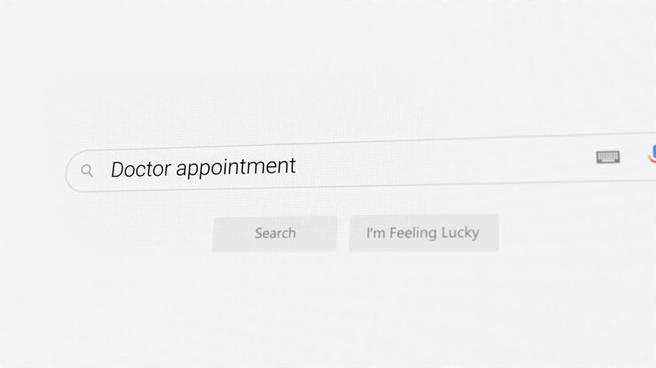 Searching for Doctor appointment on Internet browser