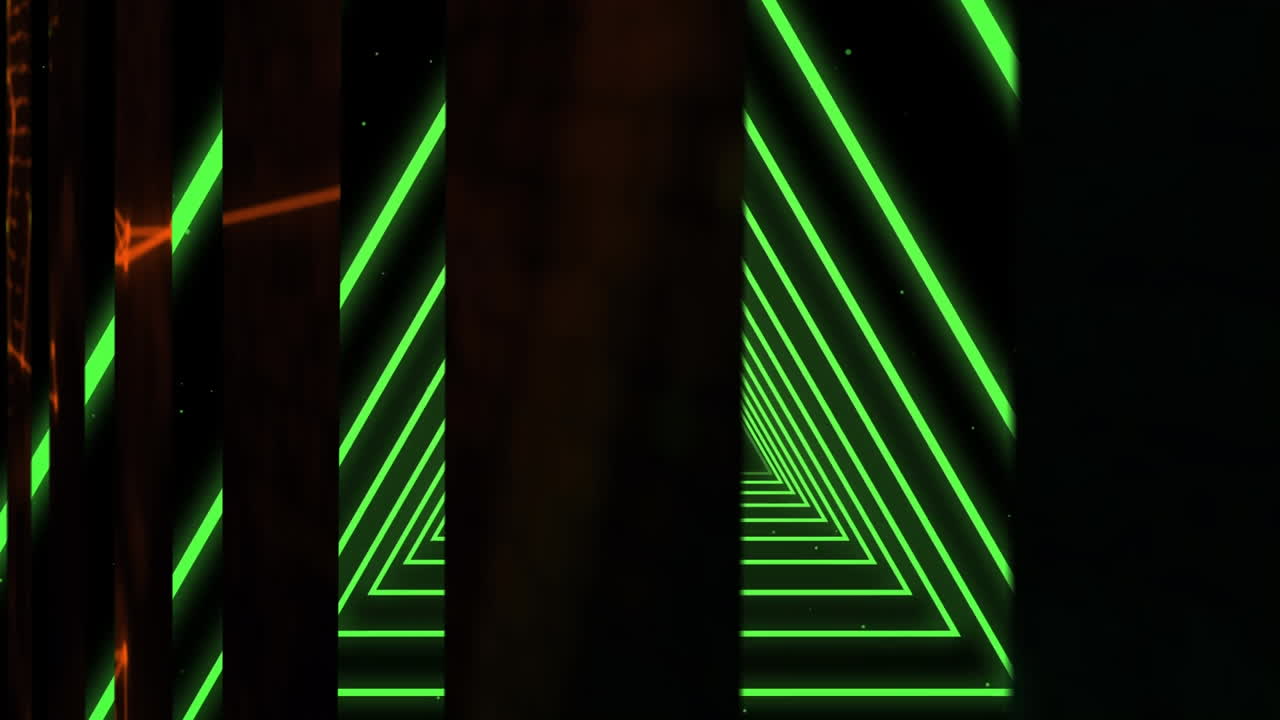 animazione di forme in movimento su sfondo nero