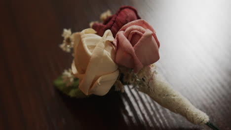 close up of a boutonnière