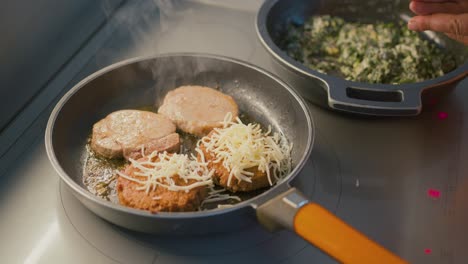 cooking hamburgers and steaks