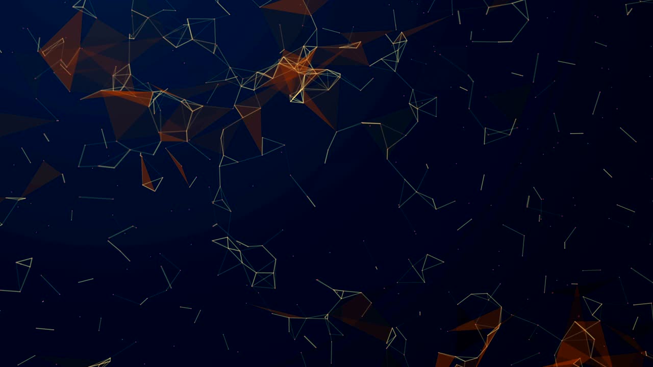 Abstract background with geometric lines and dots. Connection and web concept.