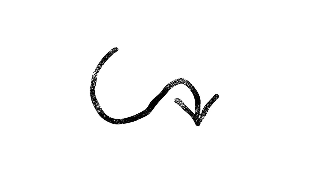 Hand Draw Arrow Pointing to Oval. Arrow Up whiteboard animation 4K Motion graphics