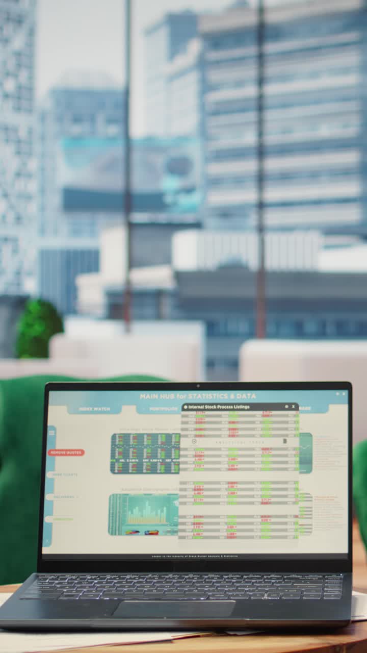 Vertical Video Empty urban enterprise high end office designed for a person with authority